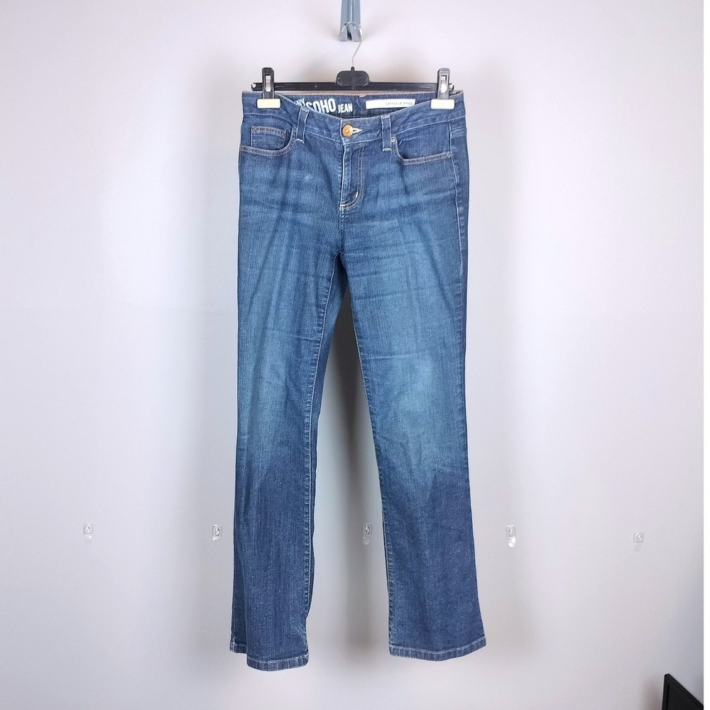 DKNY Jeans Soho Stretchβ Denim Bootcut Pants Women 6R Blue Indigo Mid Rise 31"